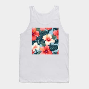 Hibiscus Flowers Pattern 18 Tank Top